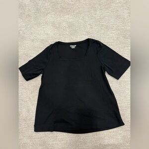 Chico's Black Fitted Short Sleeve Tee